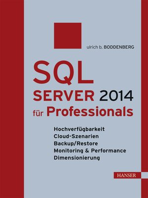cover image of SQL Server 2014 für Professionals